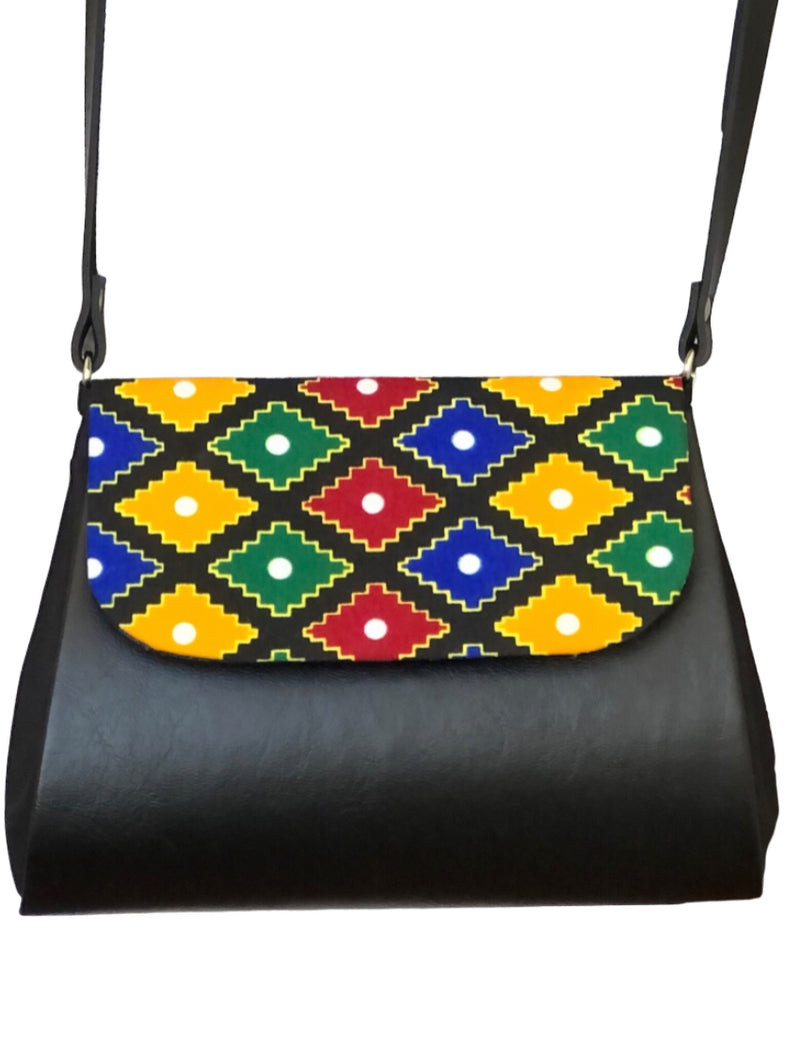 Bolsa Feminina Elegante de Estampa de Geometria Africana