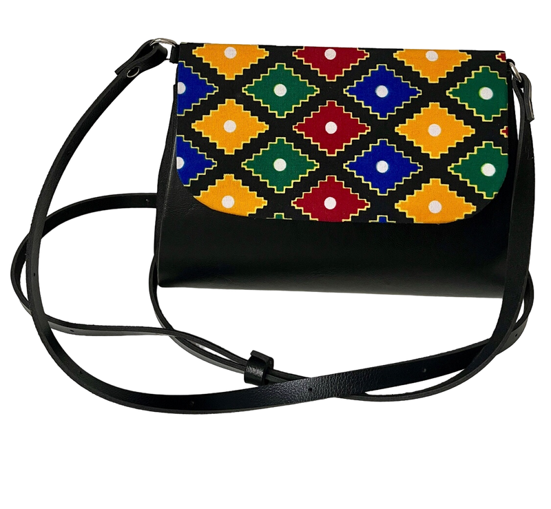 Bolsa Feminina Elegante de Estampa de Geometria Africana